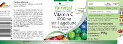 Vitamin C 1000mg mit Hagebutten (120 Tabletten)