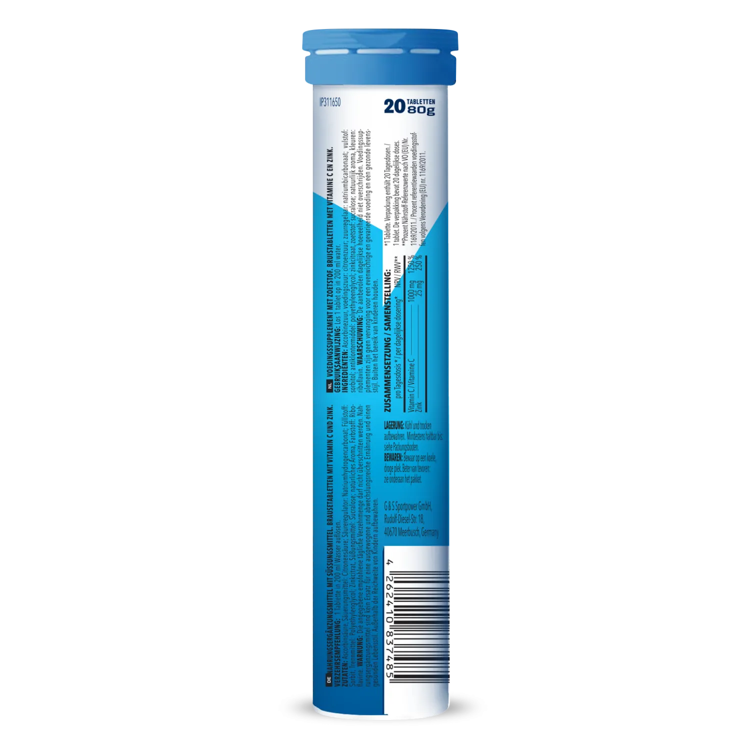 Vitamin C + Zinc - 6x 20 Brausetabletten - Lemon Flavouring