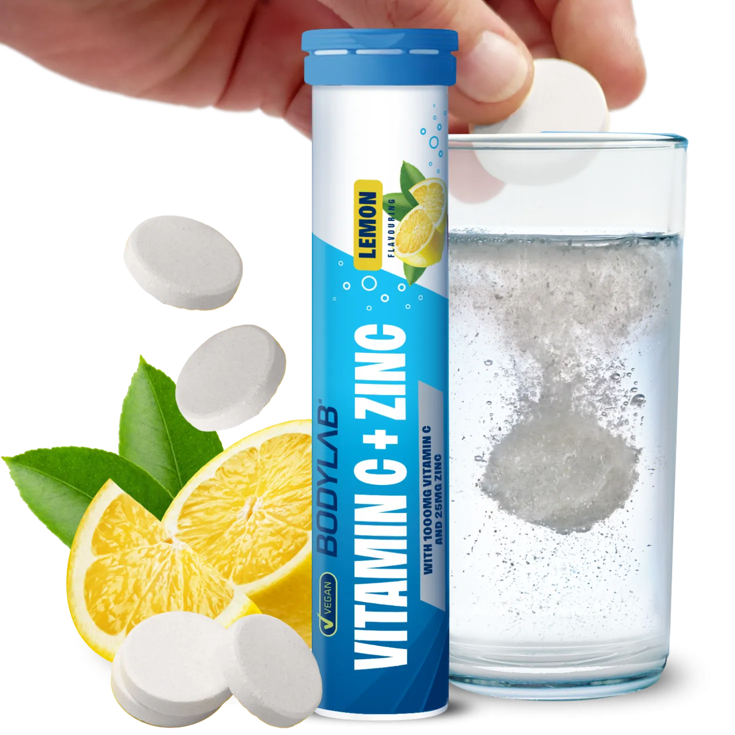 Vitamin C + Zinc - 6x 20 Brausetabletten - Lemon Flavouring