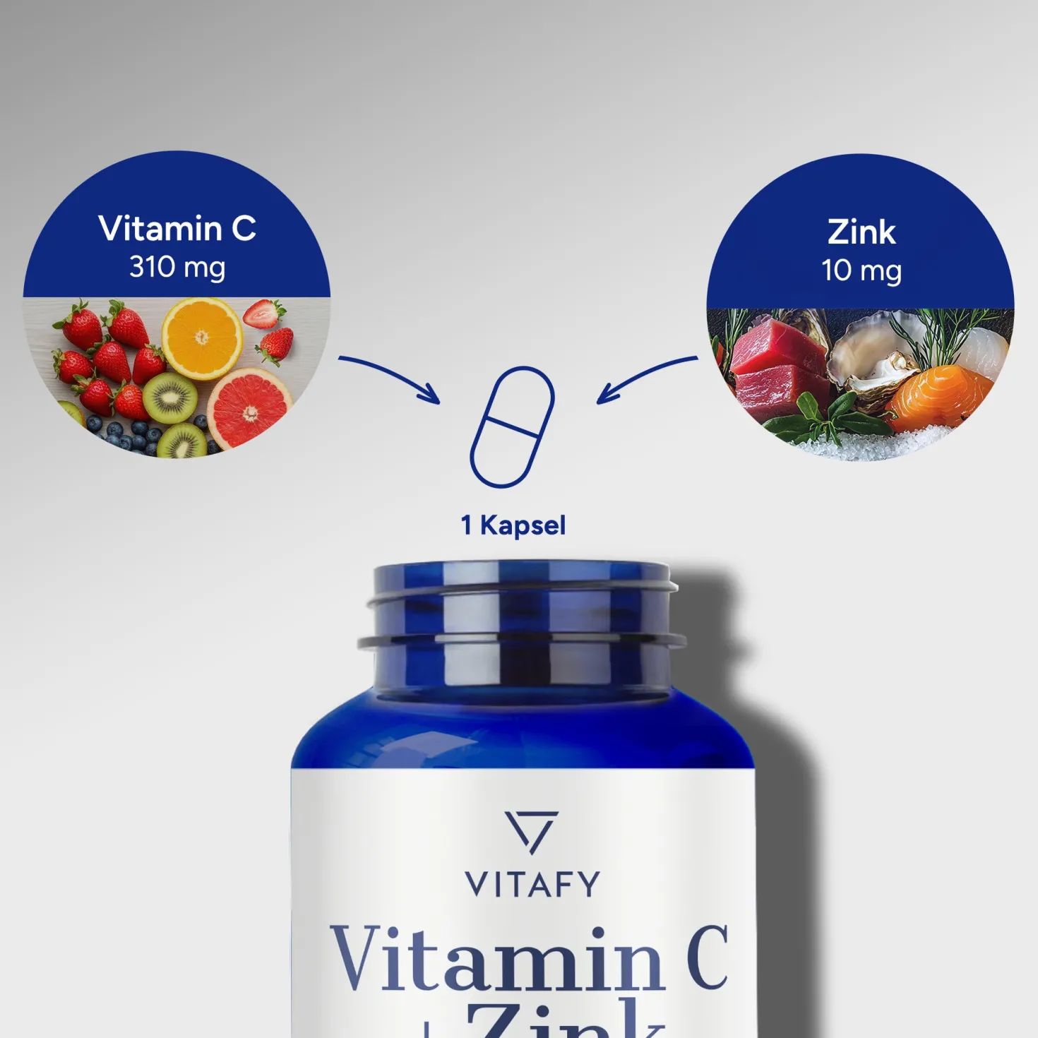 Vitamin C + Zink (60 Kapseln)