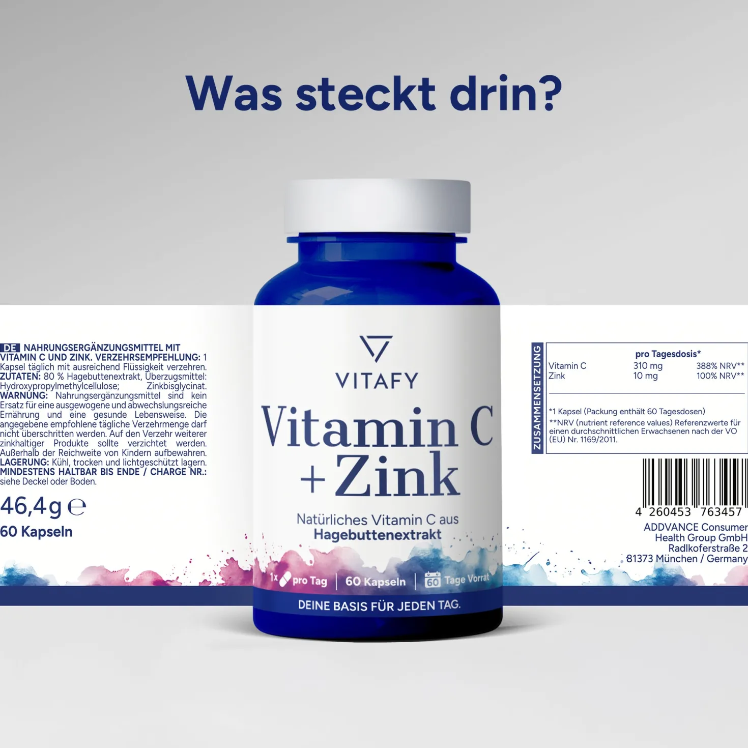Vitamin C + Zink (60 Kapseln)