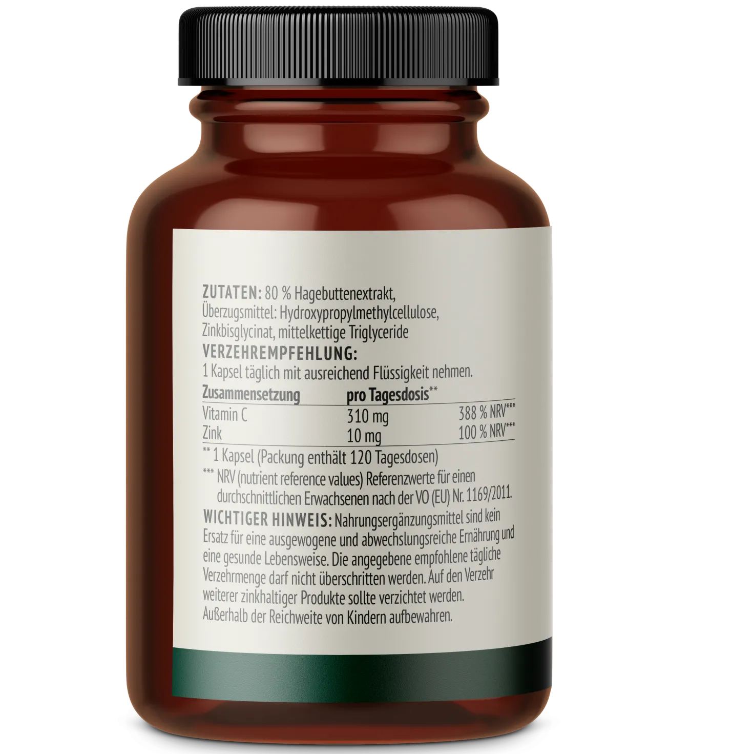 Vitamin C + Zink Kapseln (120 Kapseln)
