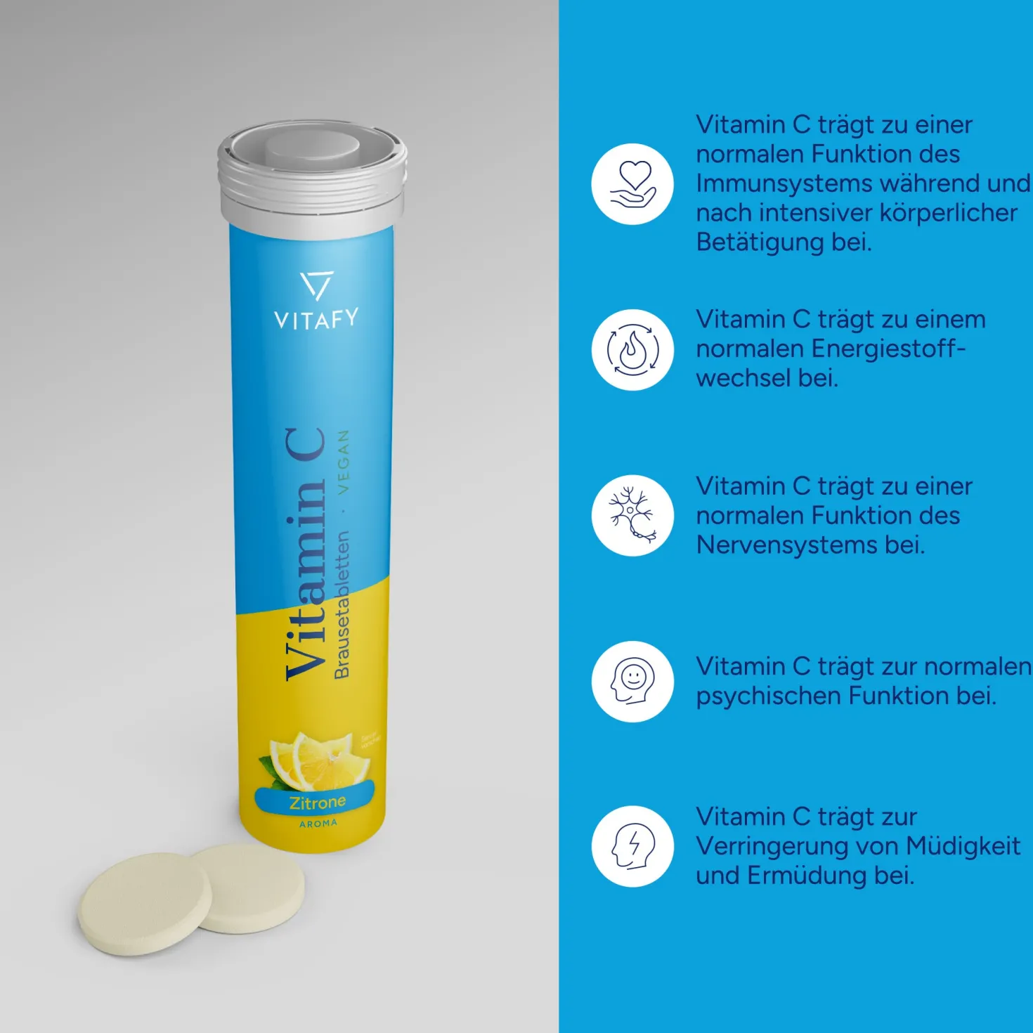 Vitamin C - Zitrone (20 Brausetabletten)