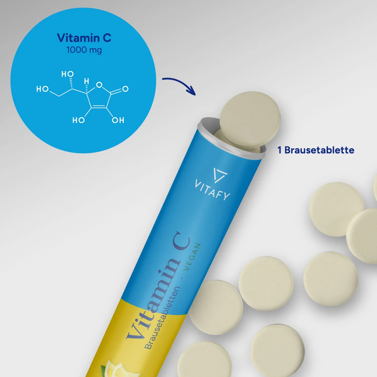 Vitamin C - Zitrone (20 Brausetabletten)