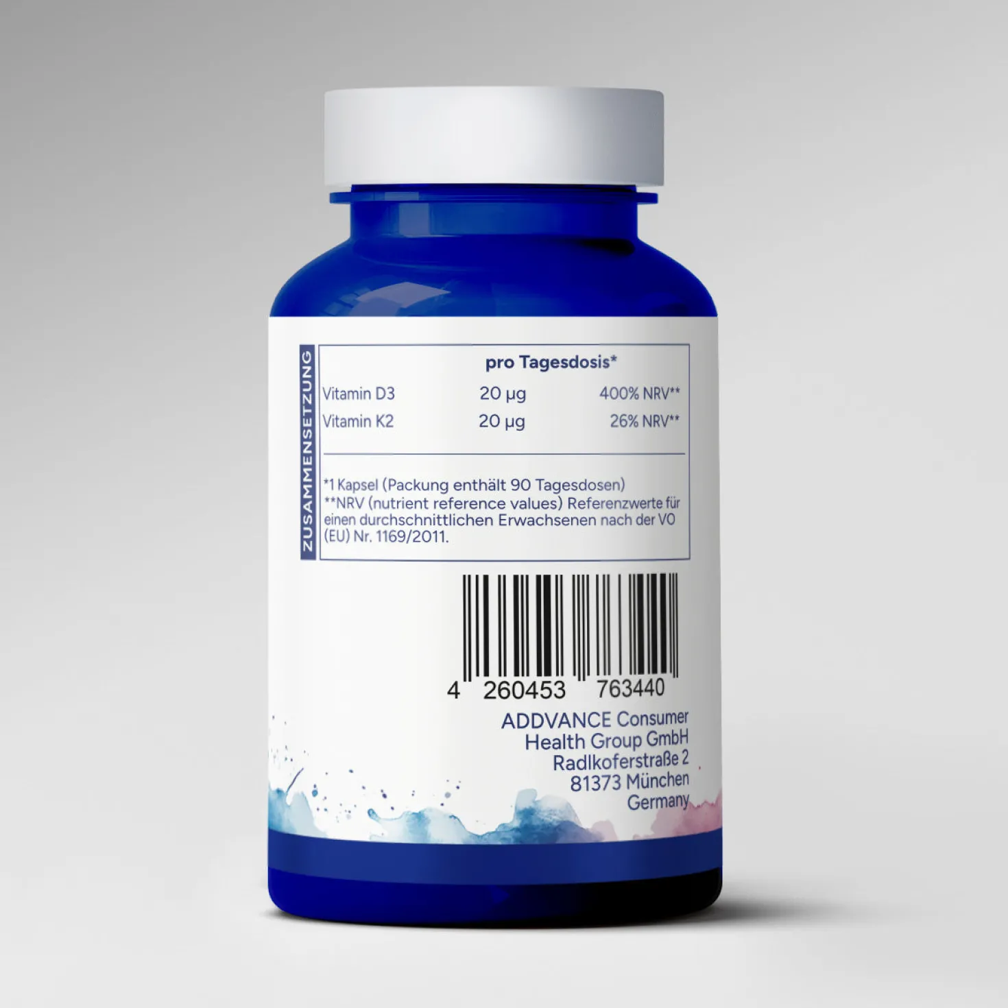 Vitamin D3 + K2 (90 Kapseln)