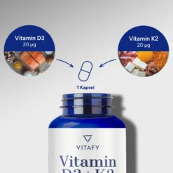 Vitamin D3 + K2 (90 Kapseln)