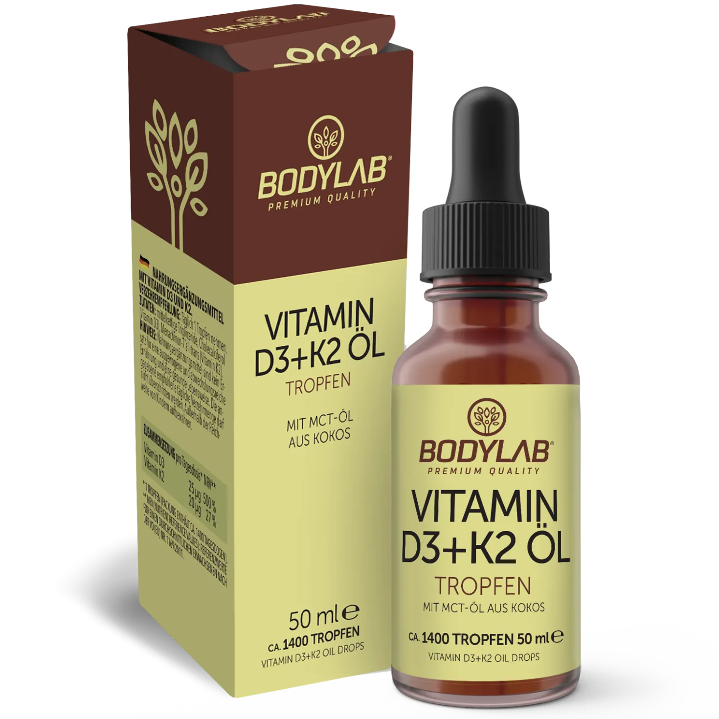 Vitamin D3 + K2 Öl Tropfen (50ml)