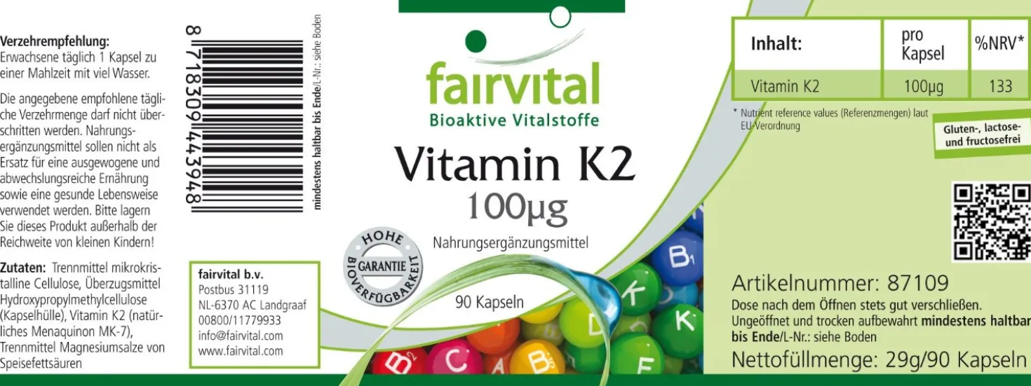 Vitamin K2 (90 Kapseln)