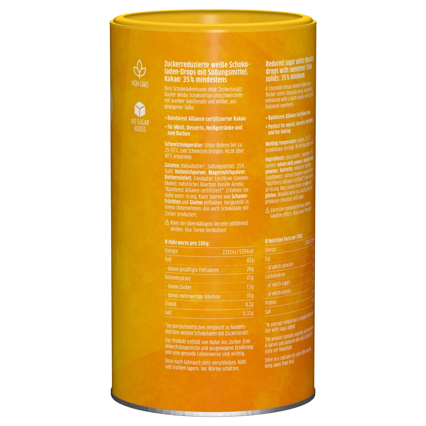Weiße Schokodrops mit finnischem Xylit (750g)