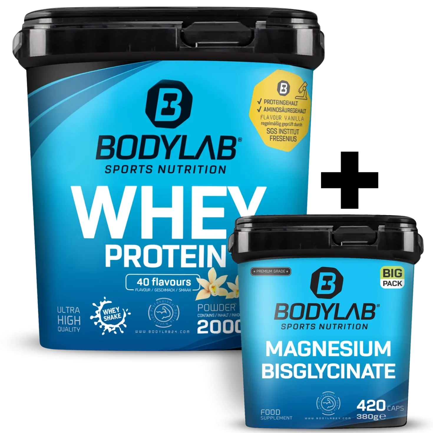 Whey + BIG PACK Magnesium Bisglycinate (420 Kapseln)