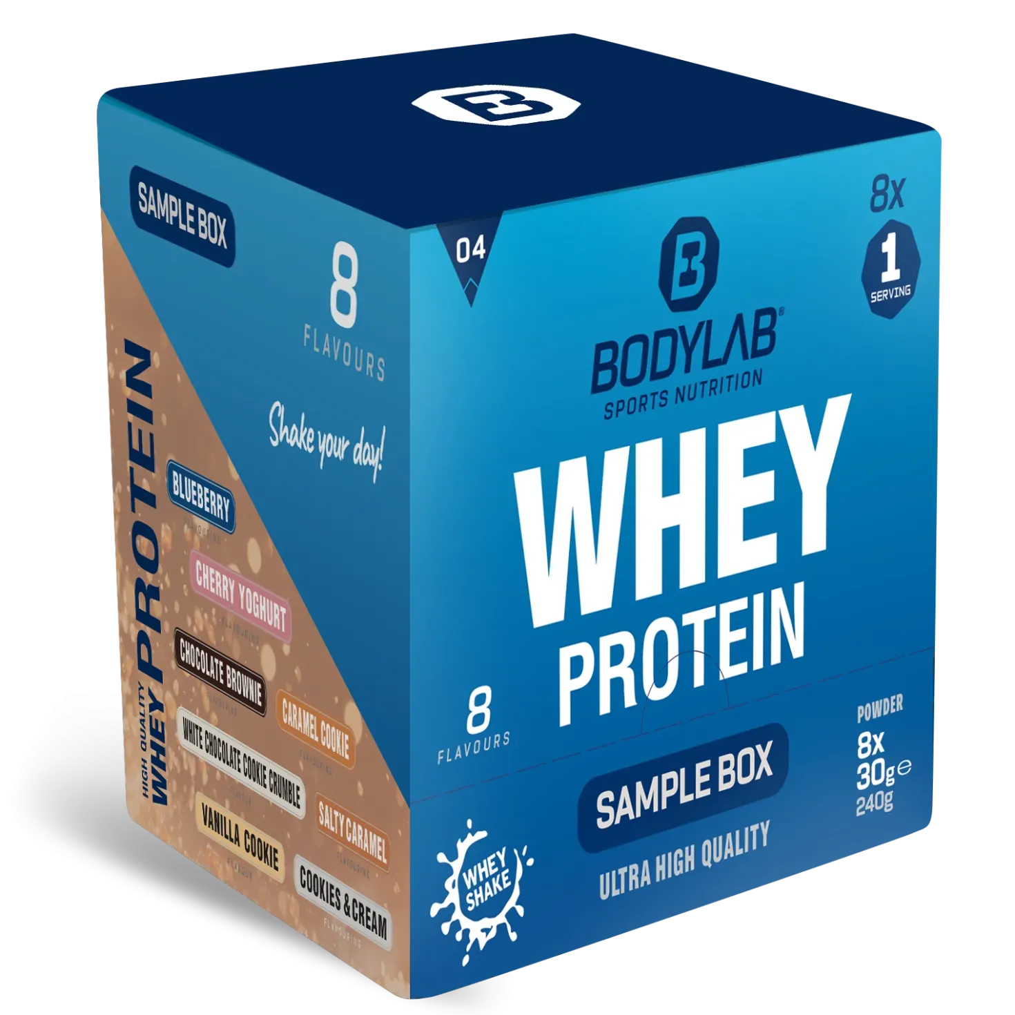 Whey Protein Probierboxen (8 Proben je 30g)