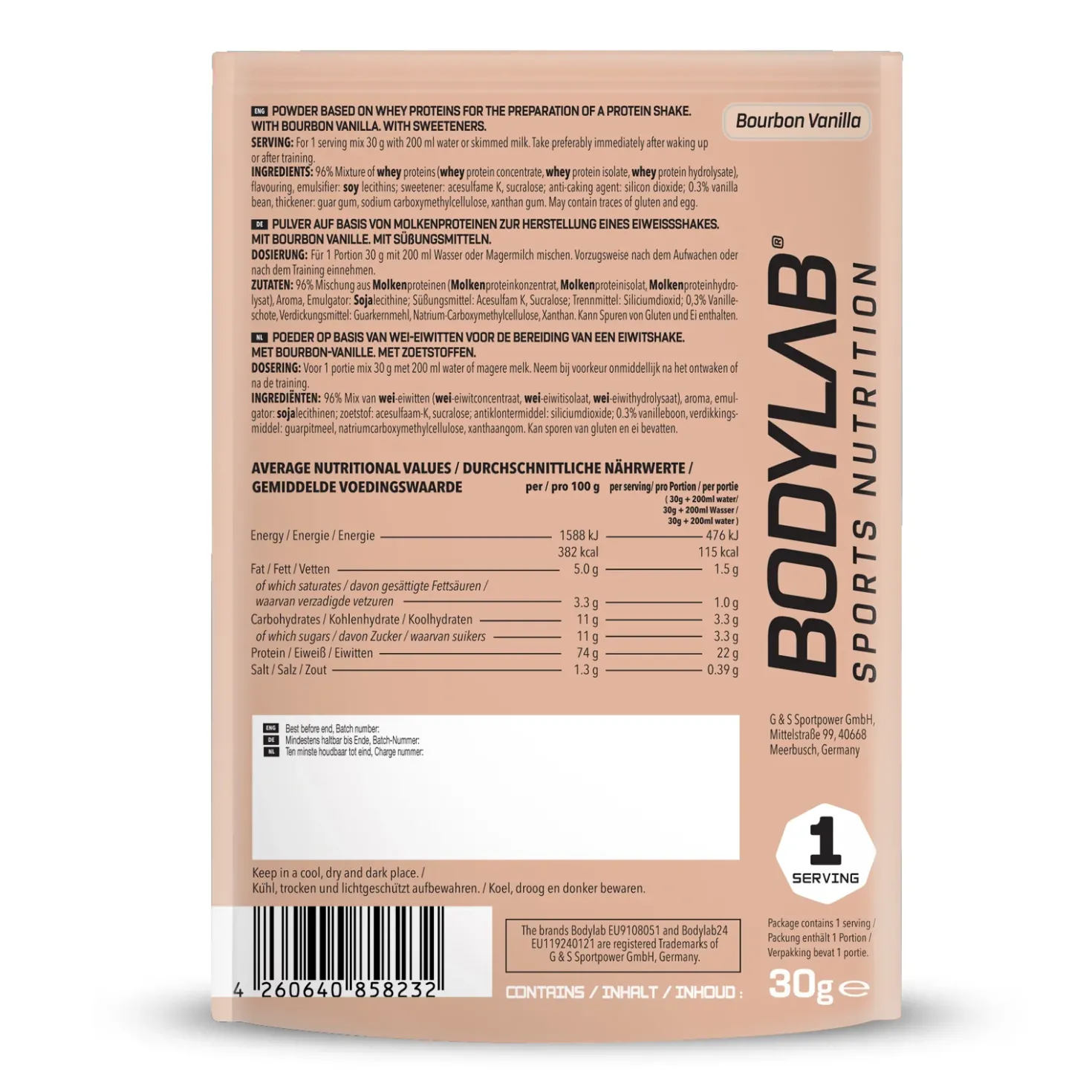 Whey Protein Probierboxen (8 Proben je 30g)