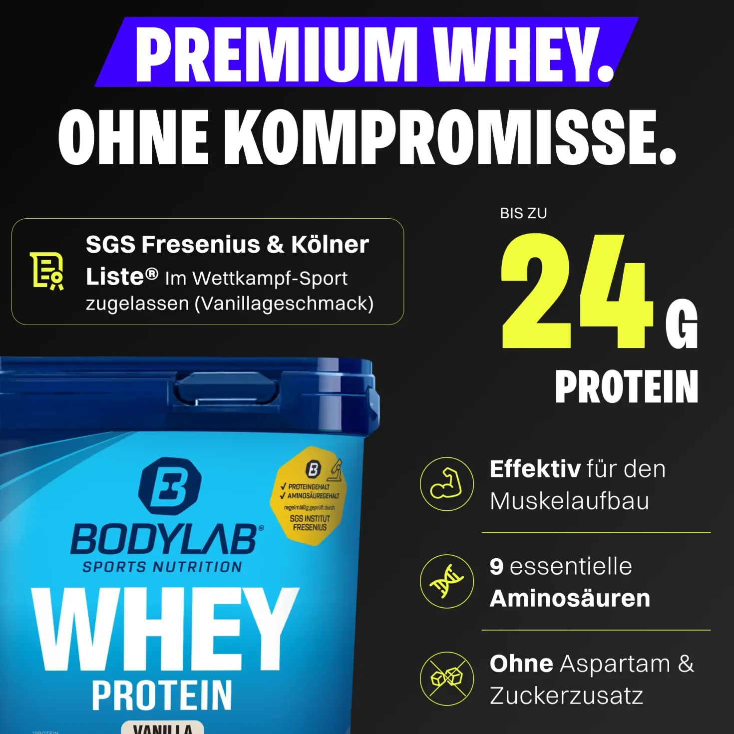 Whey Protein Probierboxen (8 Proben je 30g)