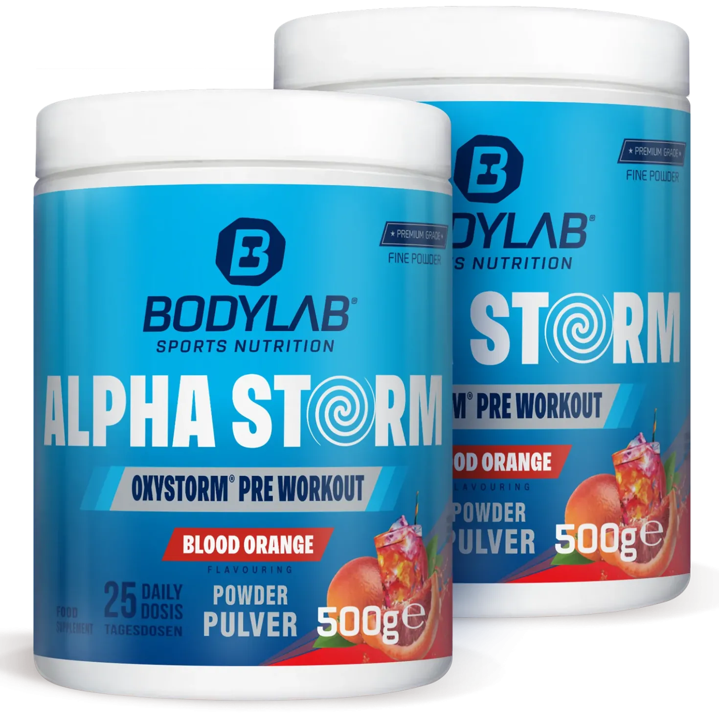 2 x Alpha Storm - OXYSTORM® Pre Workout Blood Orange (je 500g)