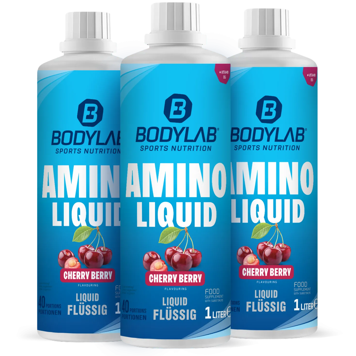 3 x Amino Liquid Cherry Berry (1000ml)