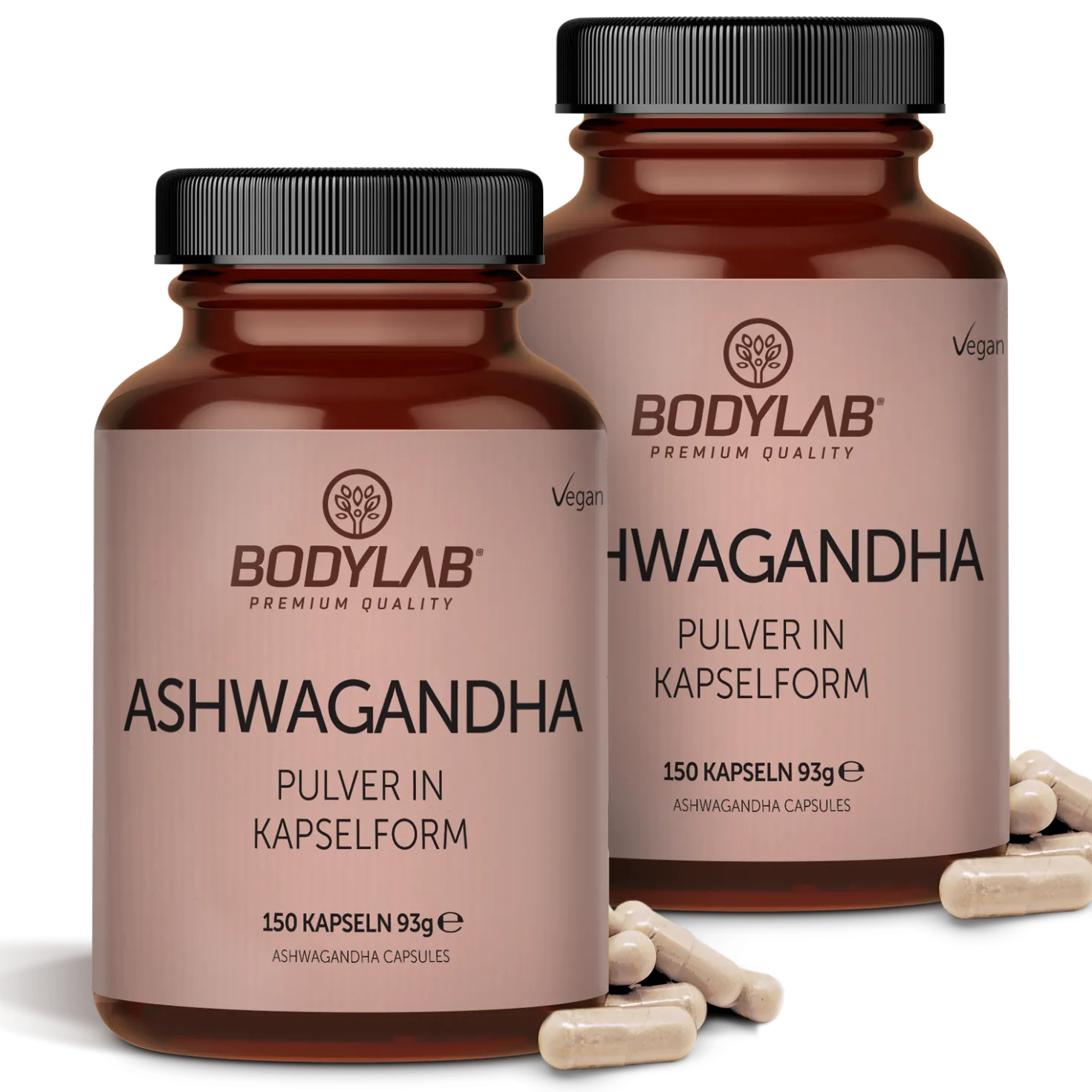 2 x Ashwagandha Pulver in Kapselform (2 x 150 Kapseln)
