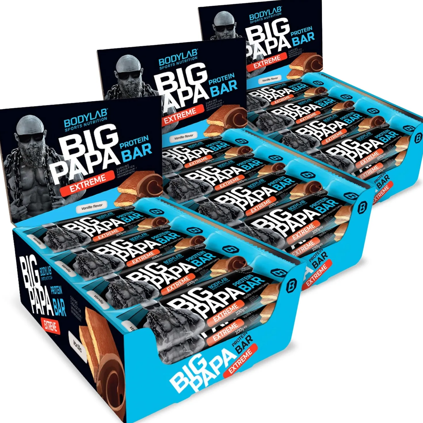 3 x BIG PAPA 50% Protein Bar Extreme (12x100g)