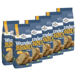 6 x Bio Backmischung Wunderbrød Haferflockenbrot (6x600g)