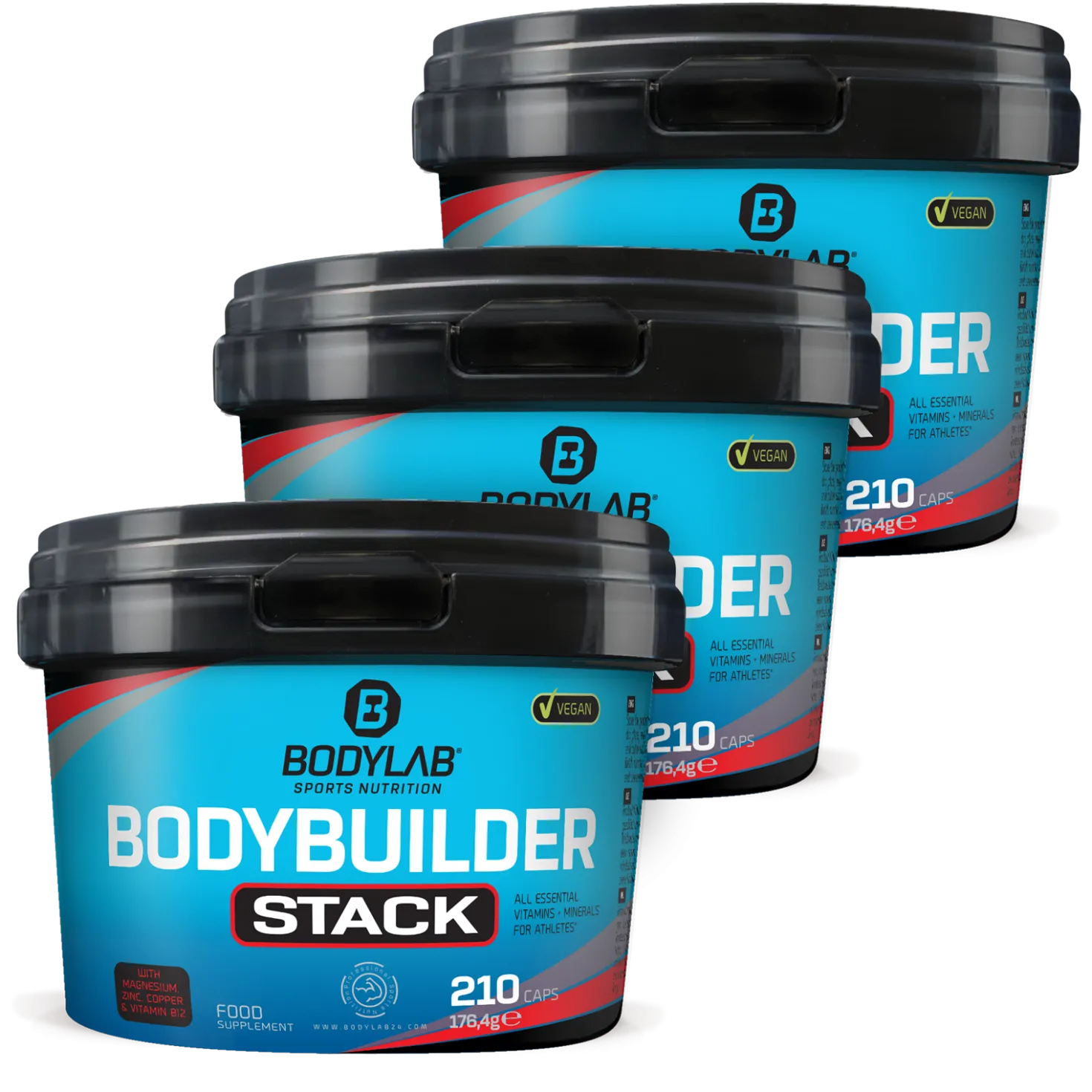 3 x Bodybuilder Stack (210 Kapseln)