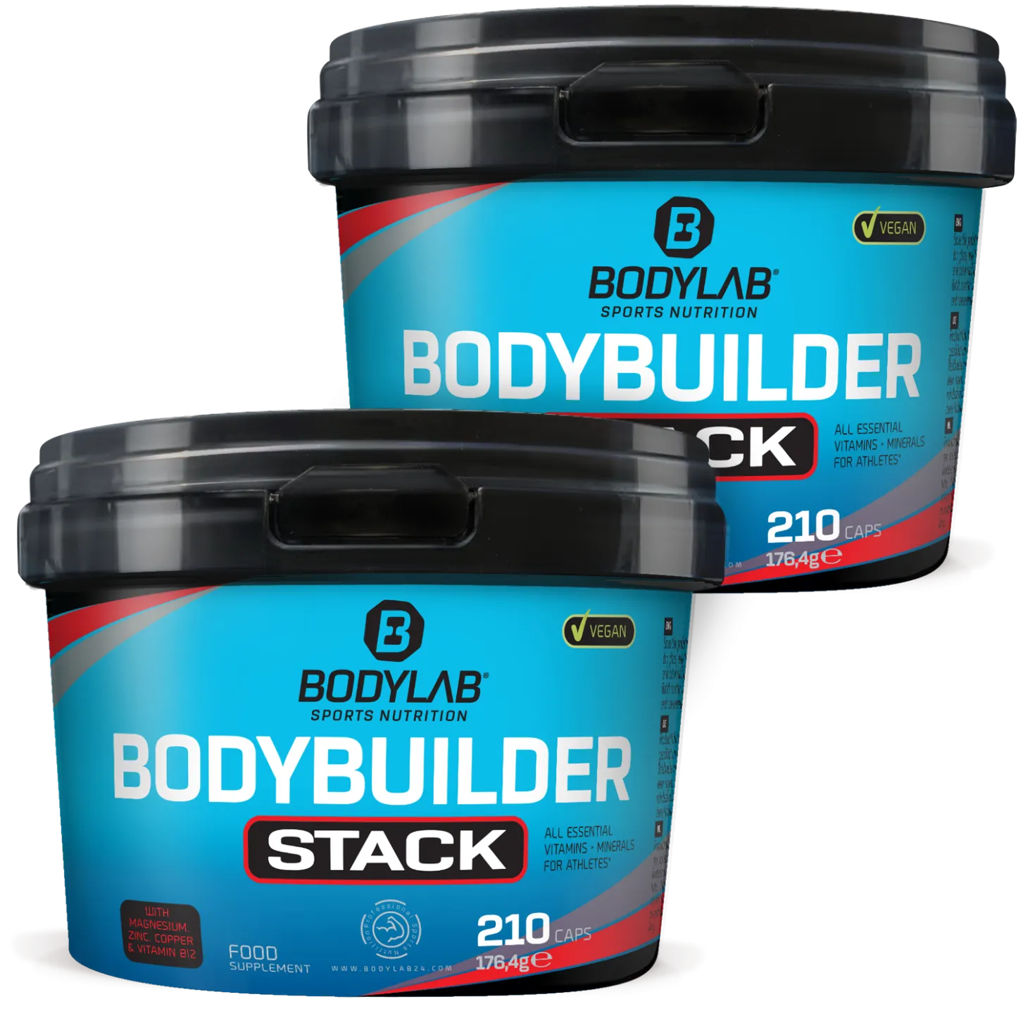 2 x Bodybuilder Stack (210 Kapseln)