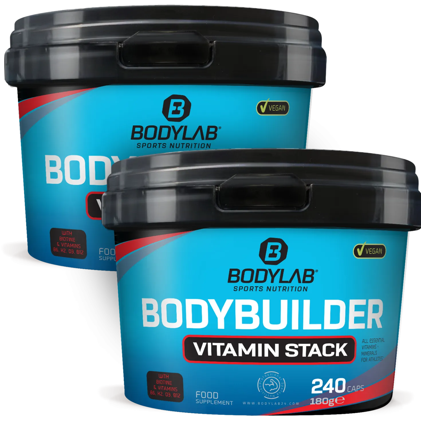 2 x Bodybuilder Vitamin Stack (je 240 Kapseln)