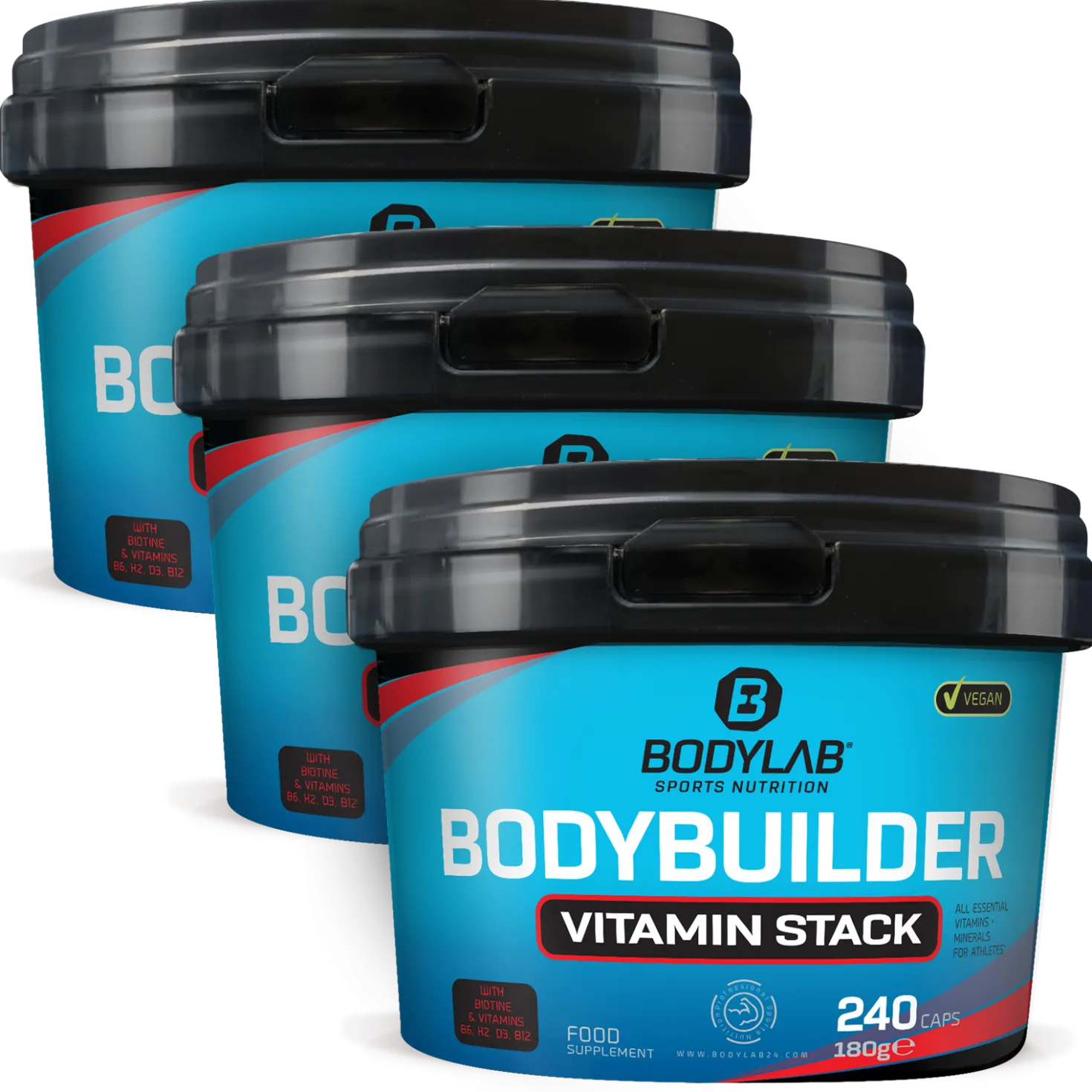 3 x Bodybuilder Vitamin Stack (je 240 Kapseln)