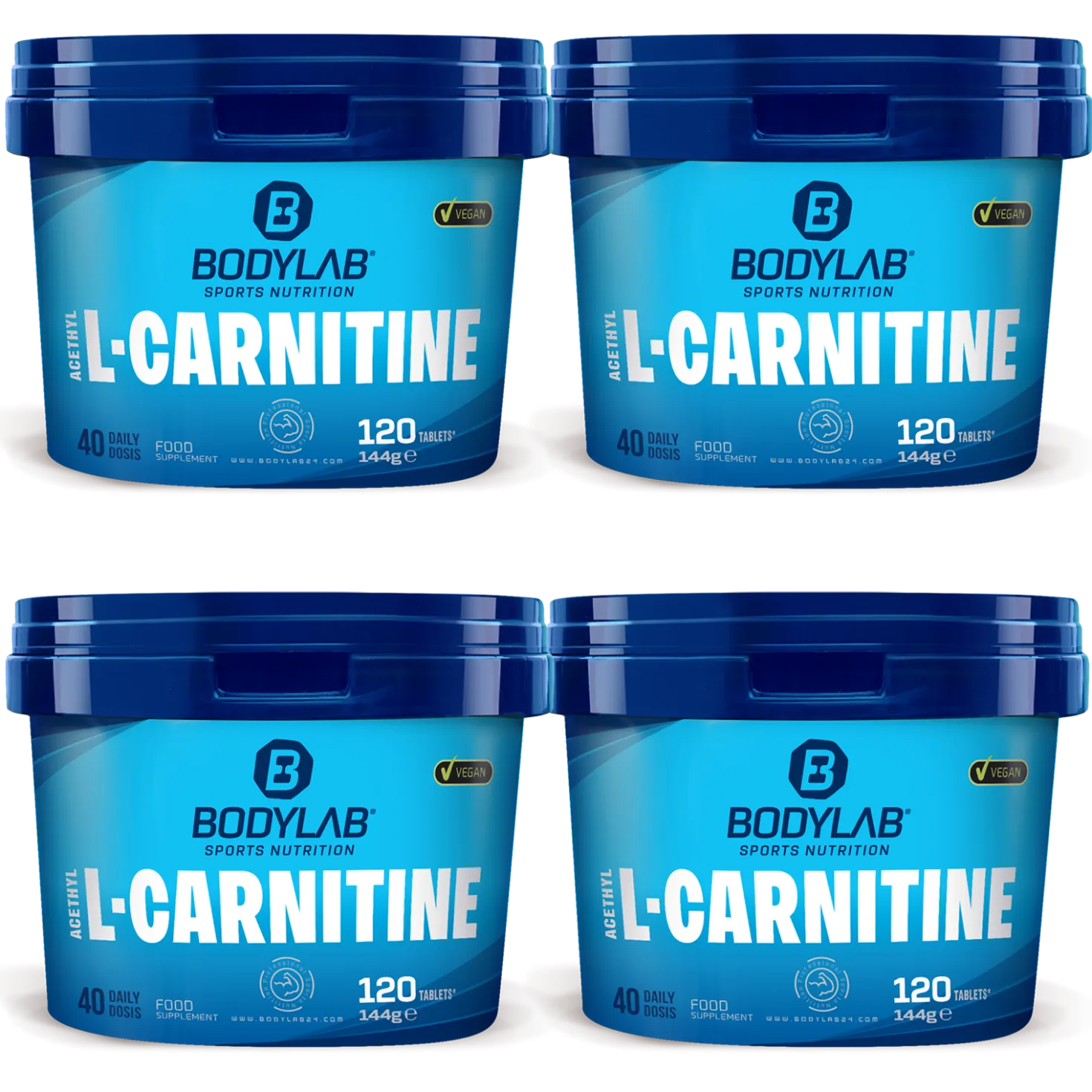 4 x Bodylab24 Acetyl L-Carnitine (je 120 Tabletten)