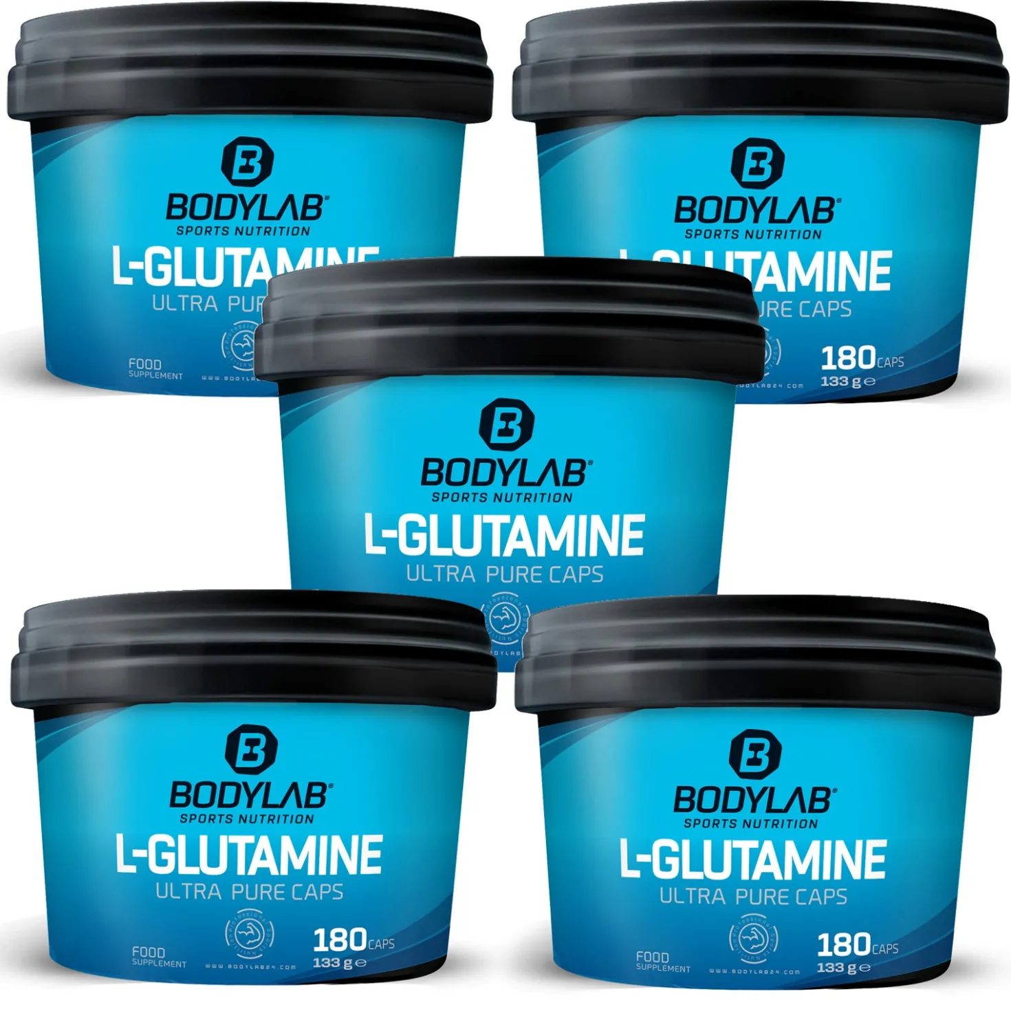 5 x Bodylab L-Glutamin (je 180 Kapseln)