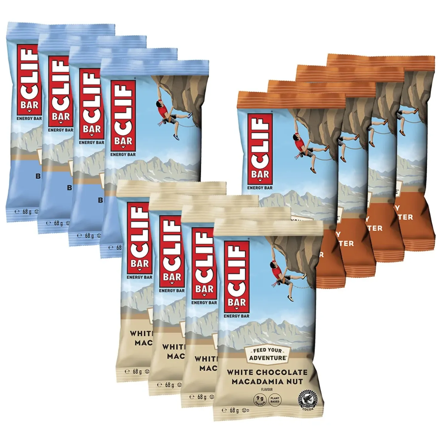 12 x Clif Bar Mixed (12x68g)