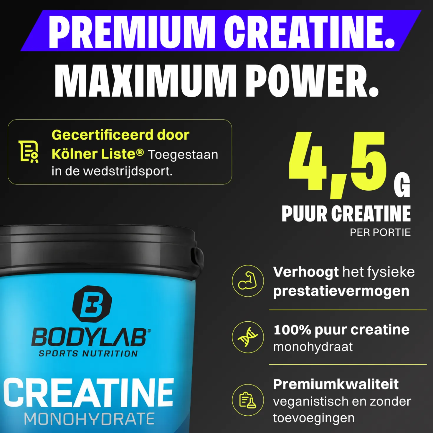 3 x Creatine Monohydrate - 100% Pure Powder (1000g)