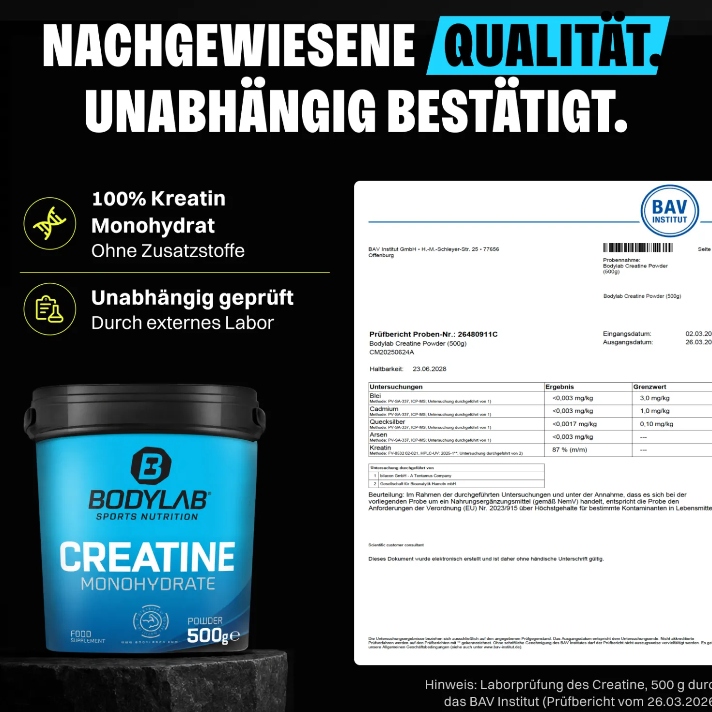 3 x Creatine Monohydrate - 100% Pure Powder (1000g)