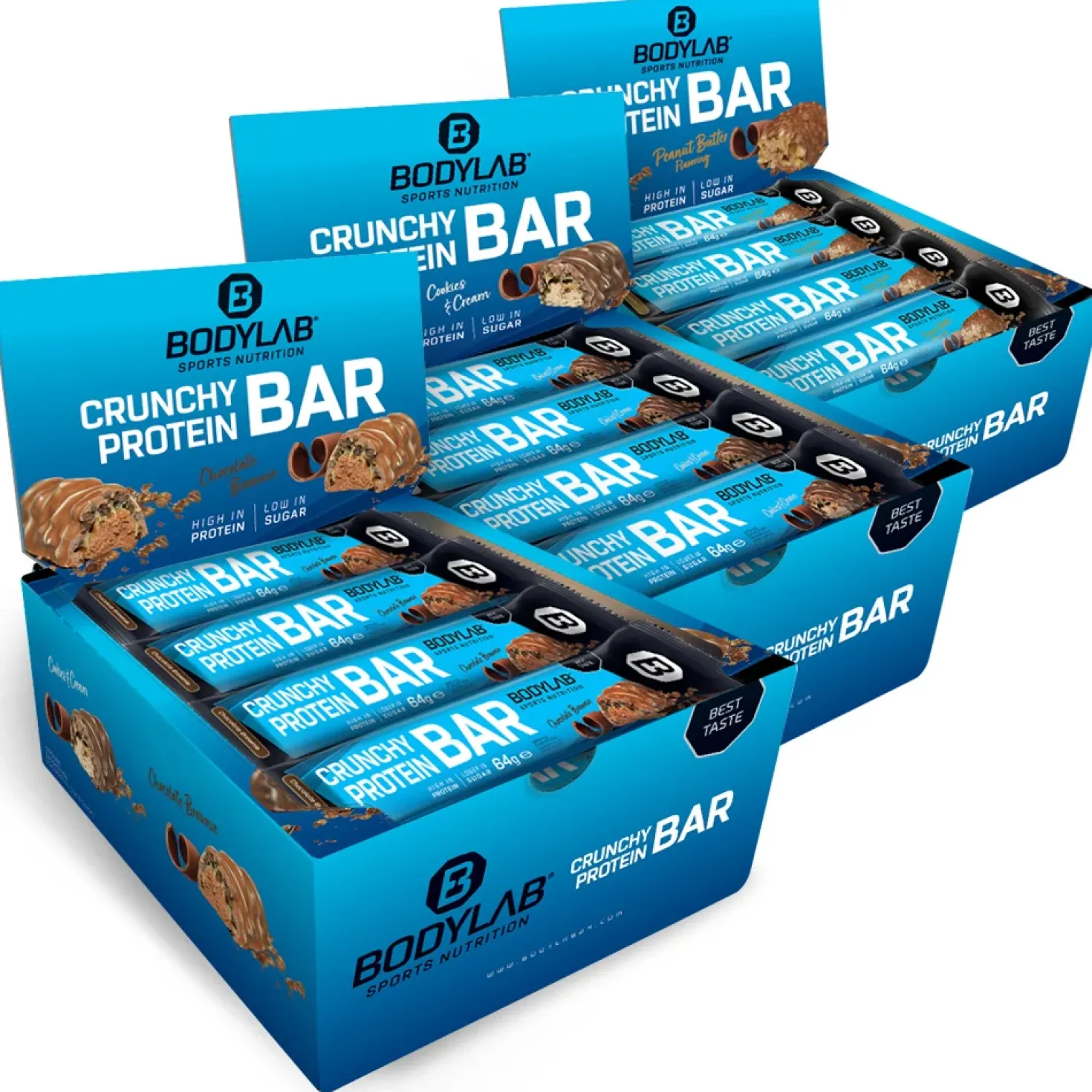 3 x Crunchy Protein Bar (je 12x64g)