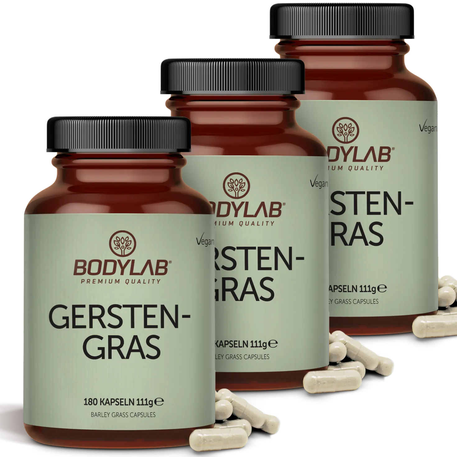 3 x Gerstengras in Kapselform (3 x 180 Kapseln)