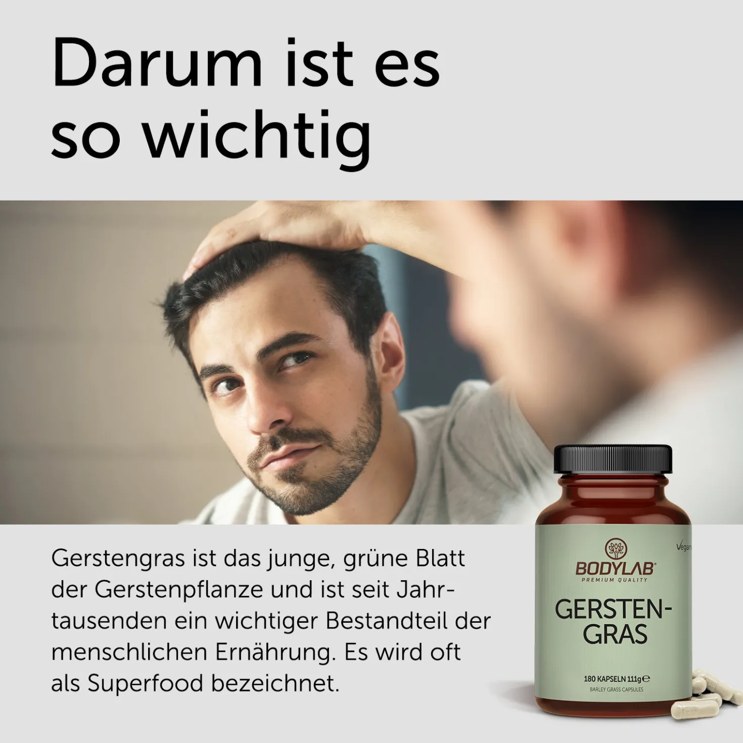 3 x Gerstengras in Kapselform (3 x 180 Kapseln)