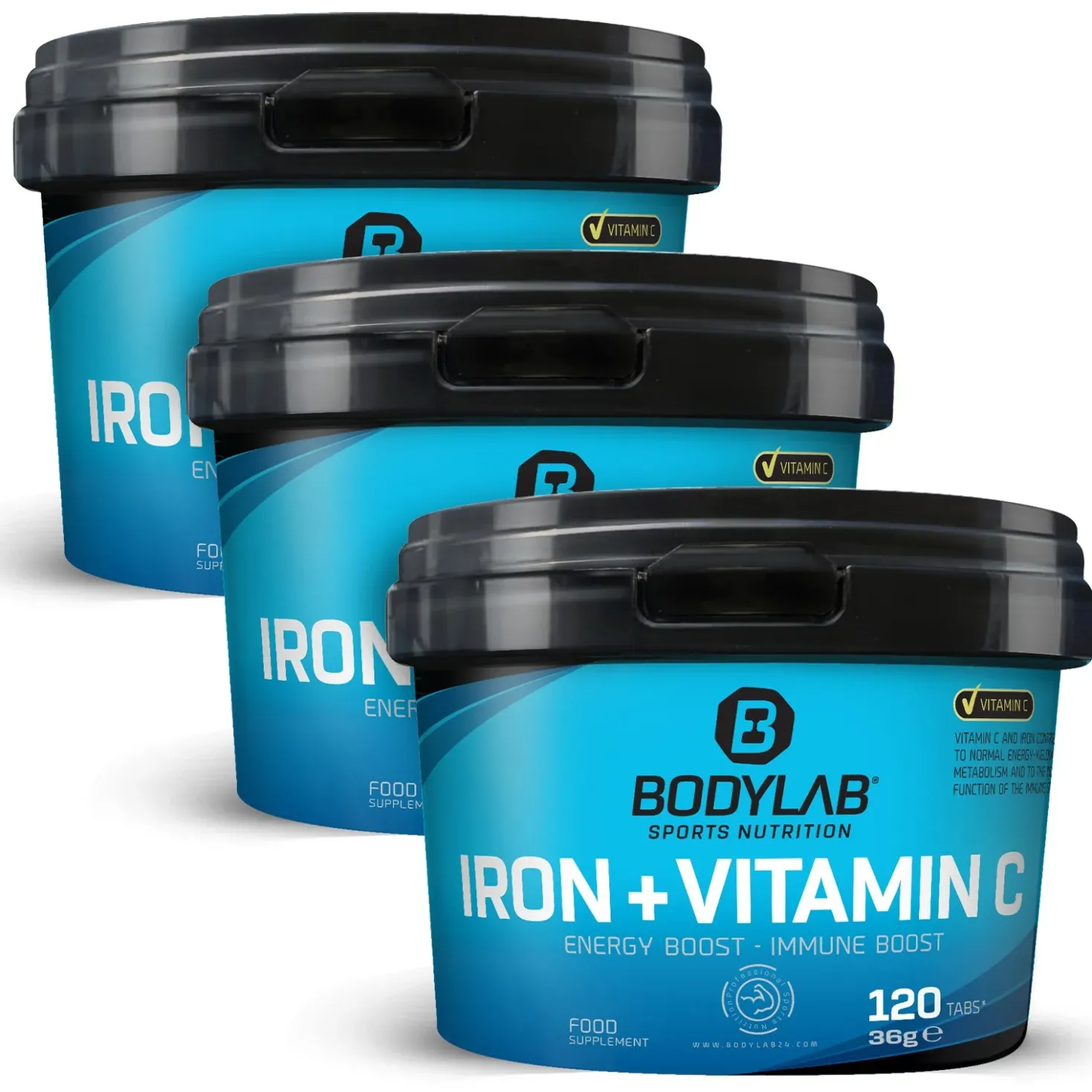 3 x Iron + Vitamin C (120 Tabletten)