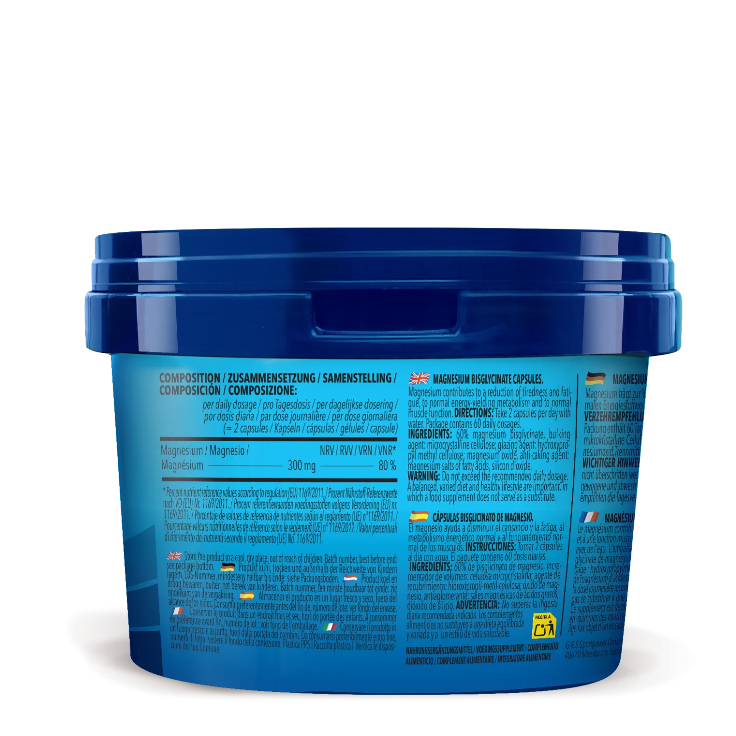 3 x Magnesium Bisglycinate (120 Kapseln)