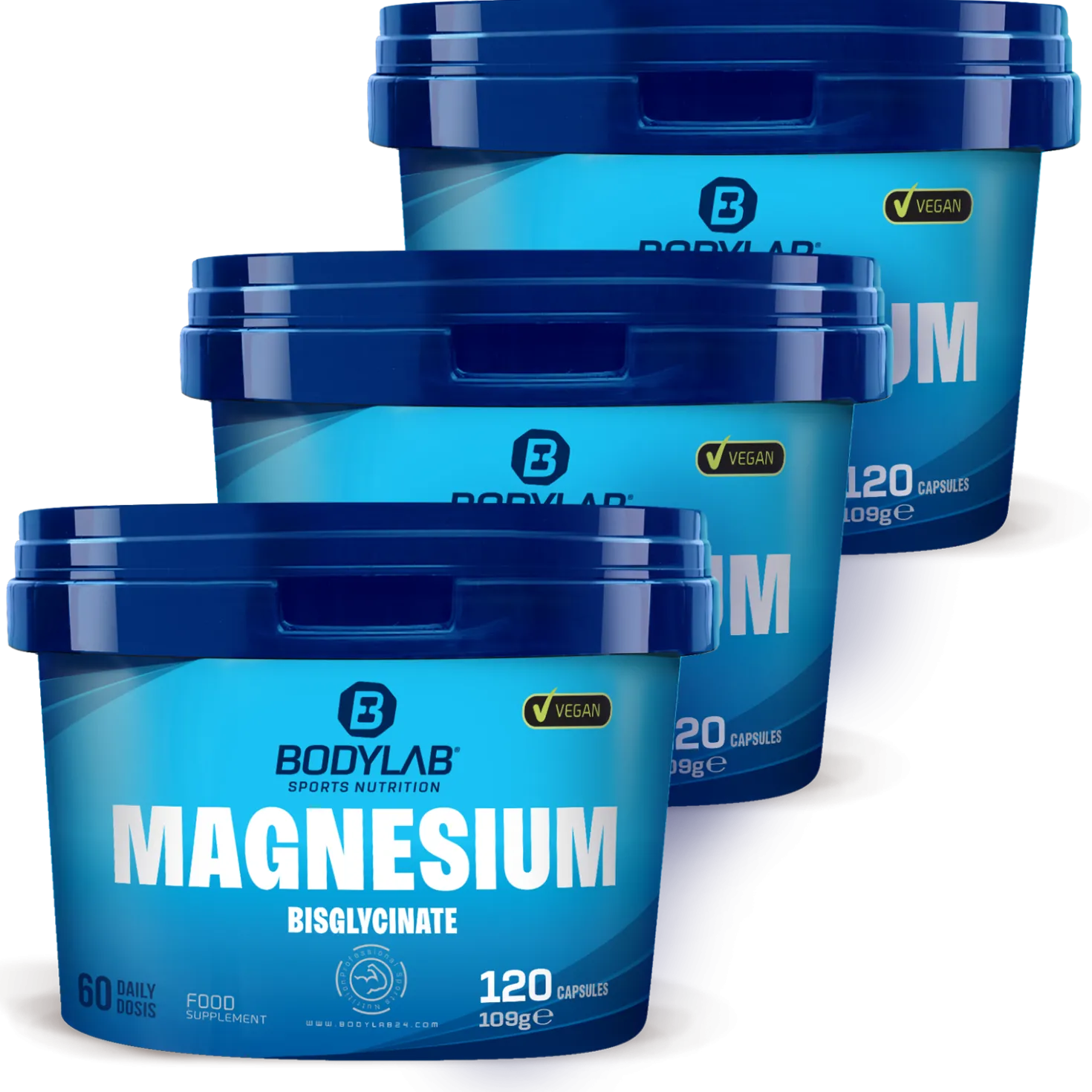 3 x Magnesium Bisglycinate (120 Kapseln)