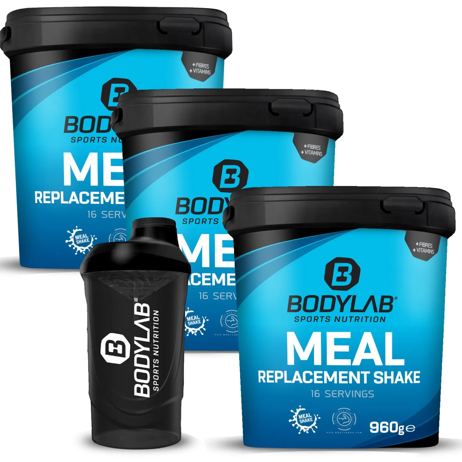 3 x Meal Replacement (je 960g) + Shaker