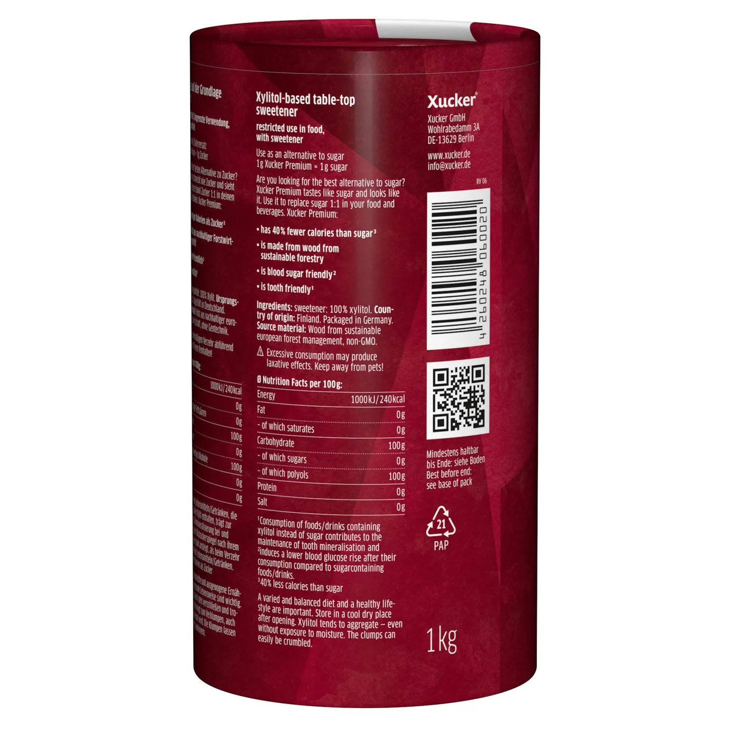 Xucker premium finnisches Xylit grobkörnig (1000g)