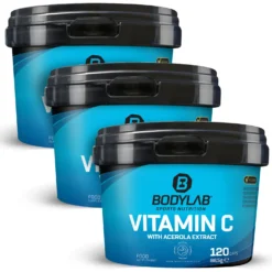 3 x Vitamin C (mit Acerola Extrakt) (120 Kapseln)