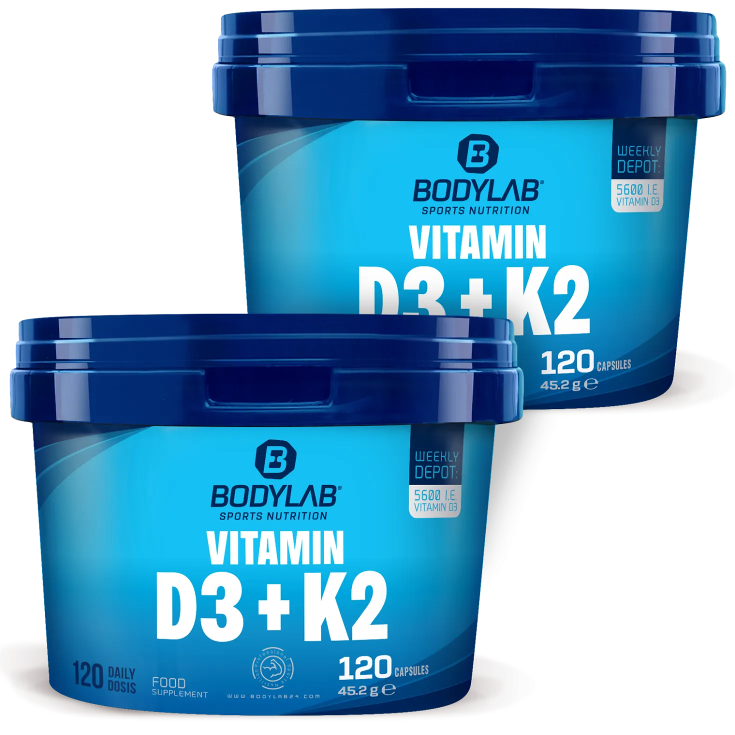 2 x Vitamin D3 + K2 (120 Kapseln)