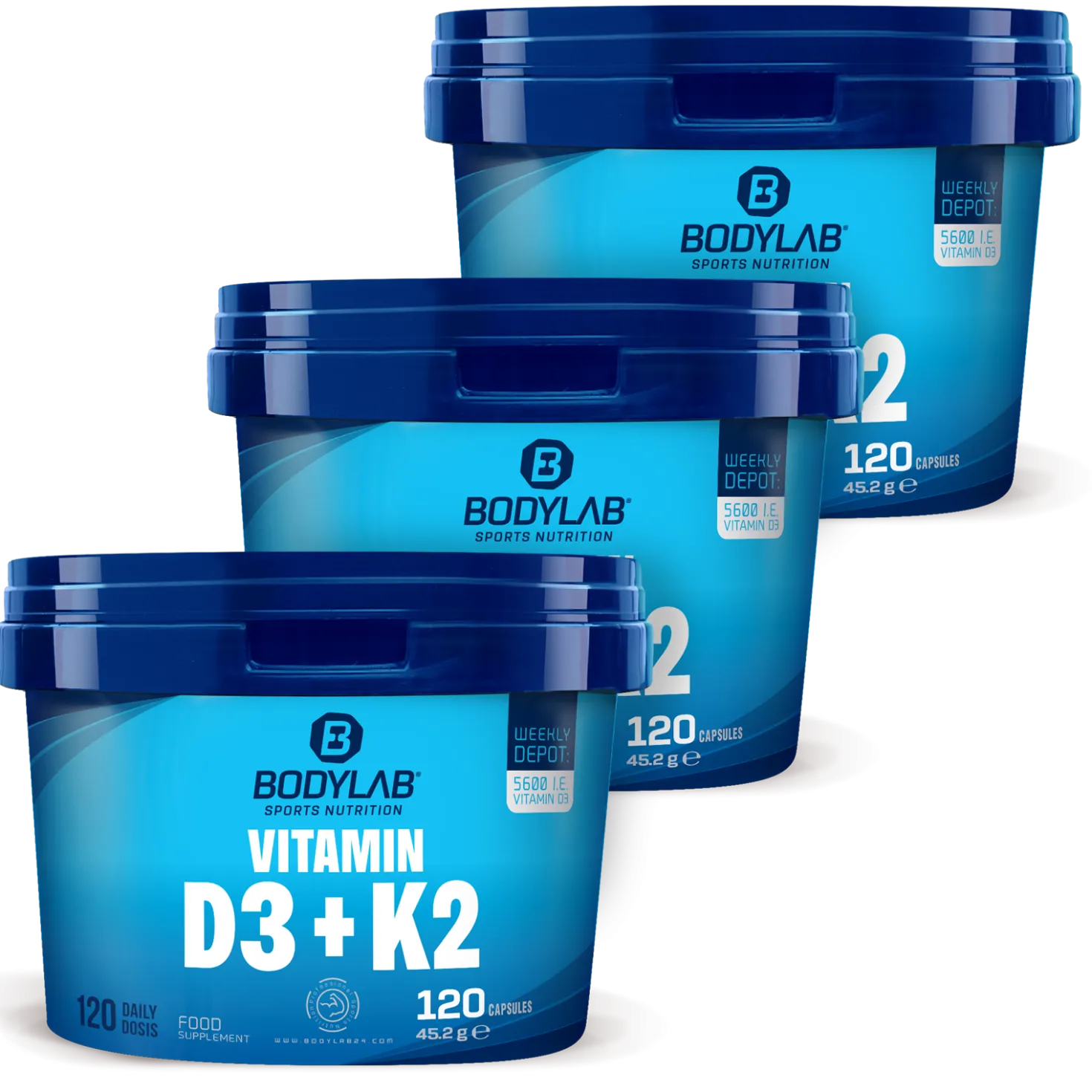 3 x Vitamin D3 + K2 (120 Kapseln)