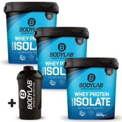 3 x Whey Protein Isolat (je 900g) + Shaker