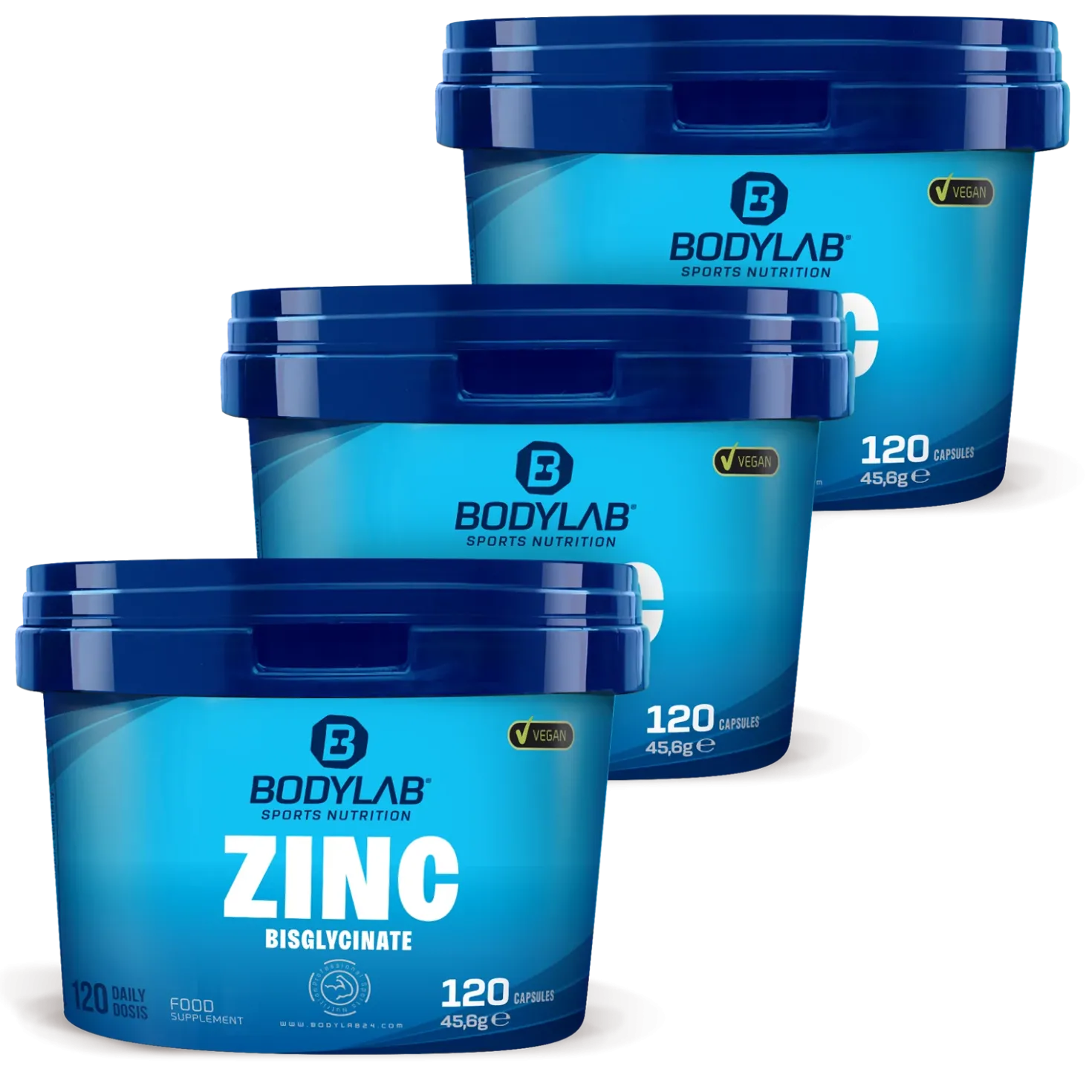 3 x Zinc Bisglycinate (je 120 Kapseln)