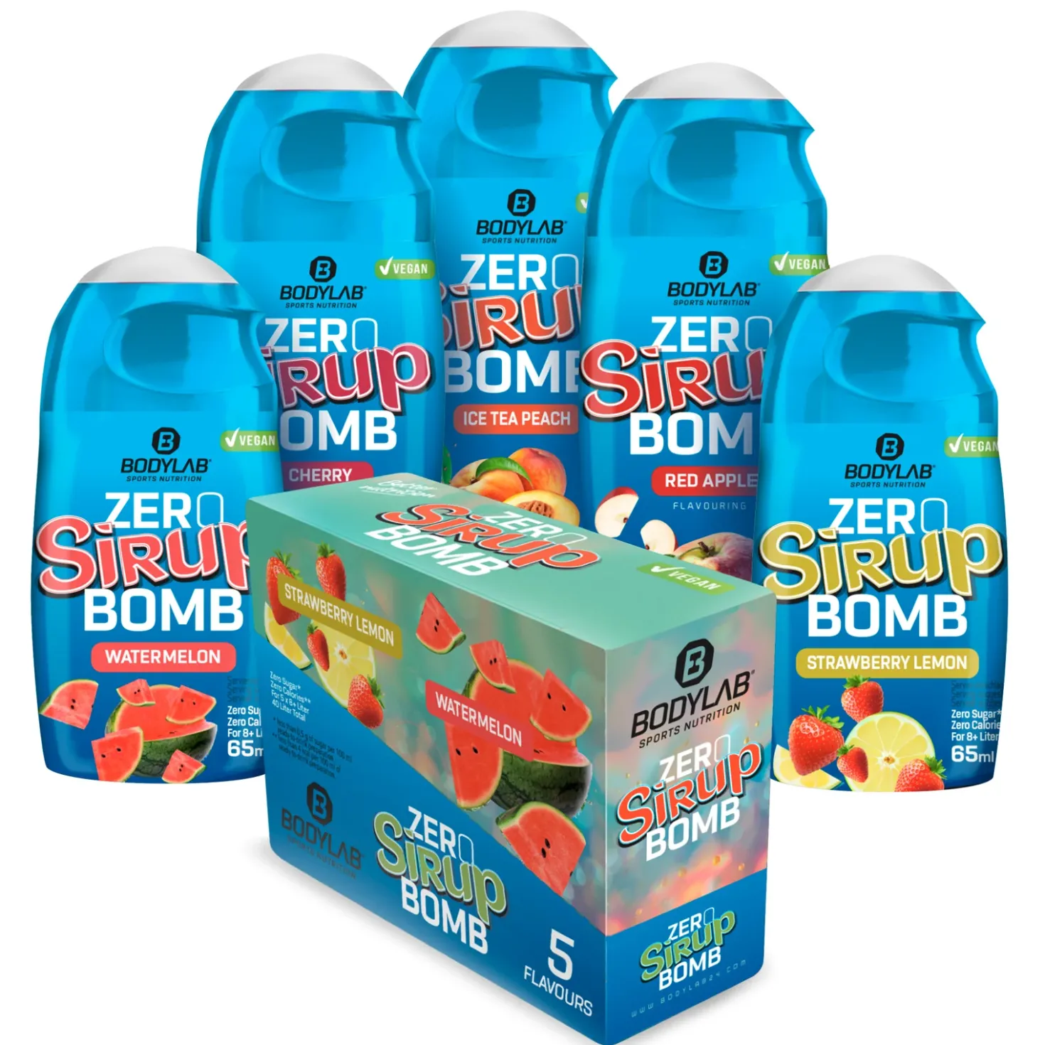 ZERO Sirup BOMB 1.0 - 4.0 Box (5x65ml)