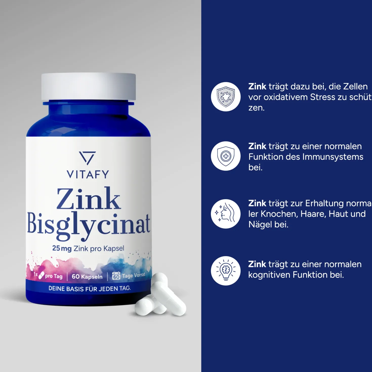 Zink Bisglycinat (60 Kapseln)