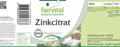 Zinkcitrat mit 50mg Zink (90 Kapseln)